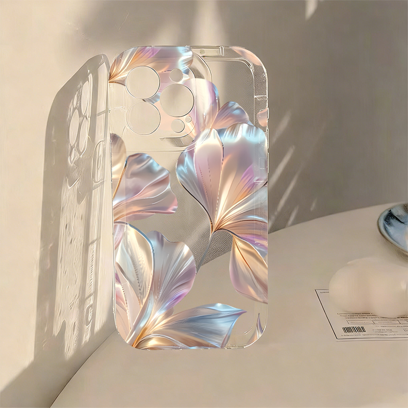 Xiaomi Redmi Note 13 - Цветной металлический чехол с принтом гинкго